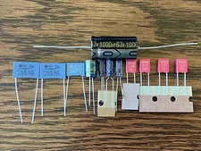 Dual CS 604 Recap Kit Capacitors Turntable Speed Repair Set w/ Safety Caps