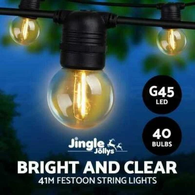 Jingle Jollys 41m Led Festoon String Lights Kits Wedding Party Jingle Jollys 41m Led Festoon String Lights Kits Wedding Party