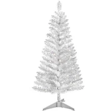 4ft Lighted Small Artificial Christmas Tree Mini Tabletop Xmas Tree with 50Light