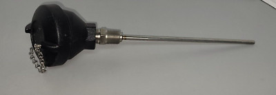 RTD Temperature Sensor Probe 3 Wire 100 Ohm w/Cast Iron Connection Head 9'' (B516