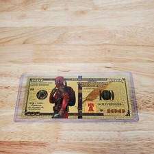 Deadpool Marvel 24K Gold Foil Plate Note Certificate Bill $100 Novelty Gift