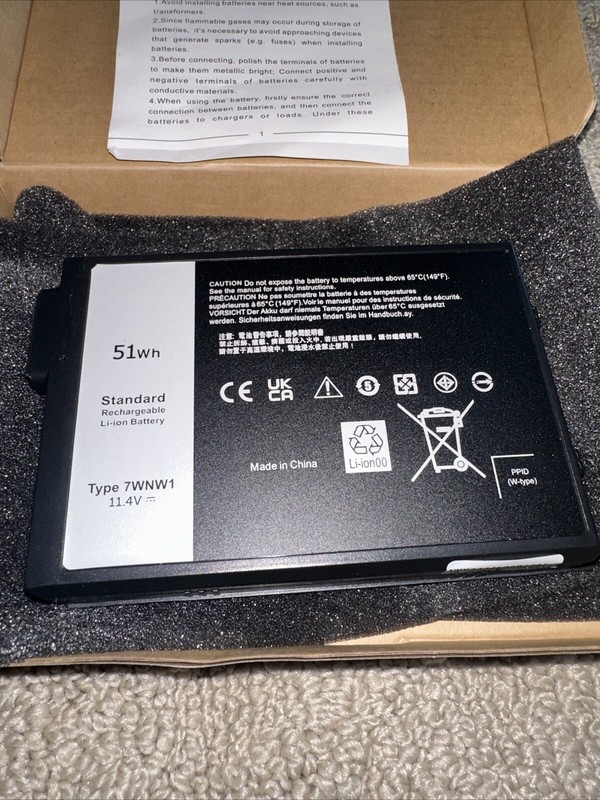 Battery 7WNW1 DMF8C For DELL Latitude 7424 5424 5420 7330 Rugged Extreme