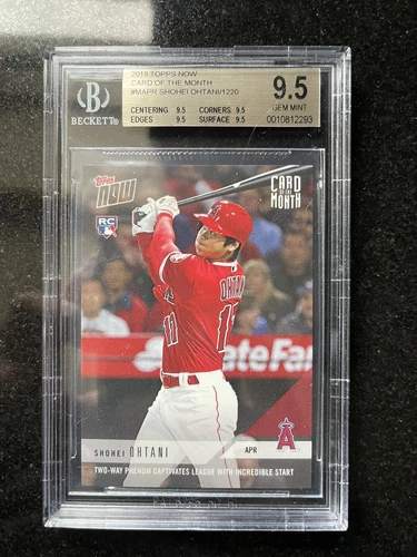 2018 TOPPS NOW APRIL CARD OF THE MONTH SHOHEI OHTANI ROOKIE RC BGS 9.5 GEM MINT