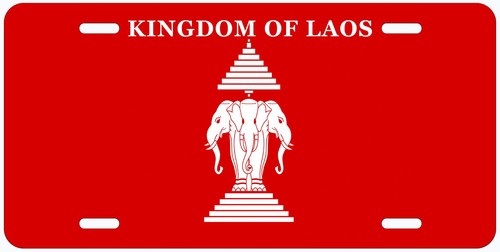 Königreich Laos Flagge 1952 - 1975 Neuheit Autokennzeichen - Bild 1 von 3