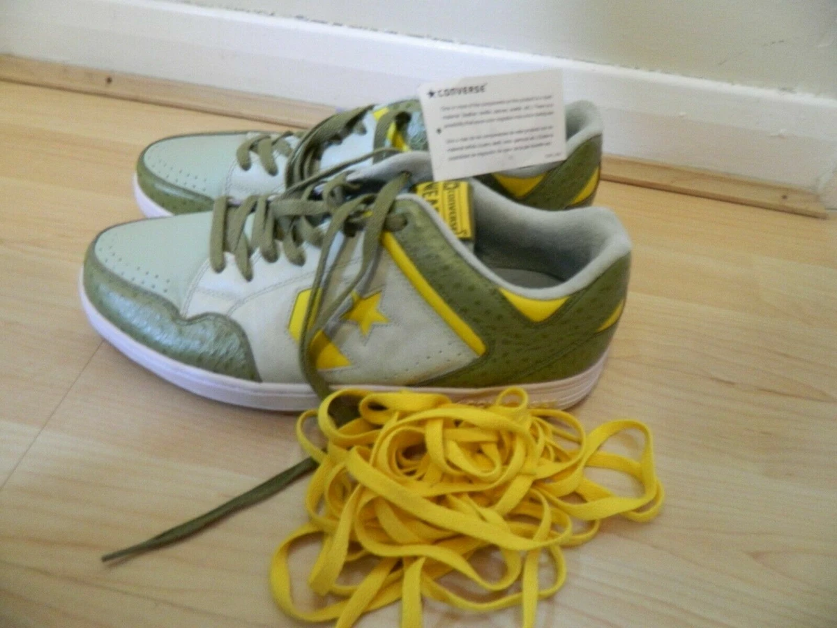 BNWT GREEN & YELLOW CONVERSE WEAPON + SIZE UK 11 EU 46 US 12 NEW RRP £50 | eBay