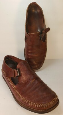 Cole Haan Hand Sewn Flats Loafer Mens 8.5M Brown Lth Buckle, Something Different