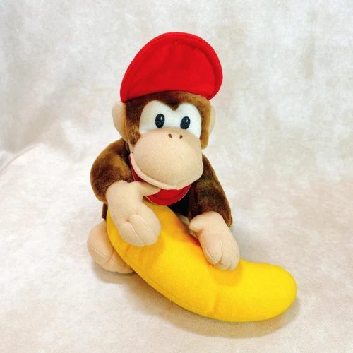 Rare 1999 Diddy Kong Donkey Kong Vintage Plush Doll Banpresto Nintendo NES
