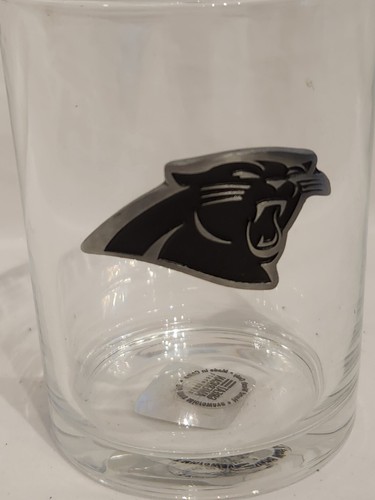 NFL Carolina Panthers On the Rocks Glass Set Barware Football Game Night 14oz - Picture 7 of 9