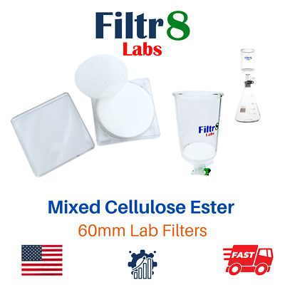 Lab Filter Membranes - Great Quality 60mm Mixed Cellulose Ester (MCE)  - 50 pack