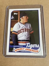 Sparky Anderson 1989 Topps #193 Baseball Card Mint Detroit Tigers MGR Capt. Hook