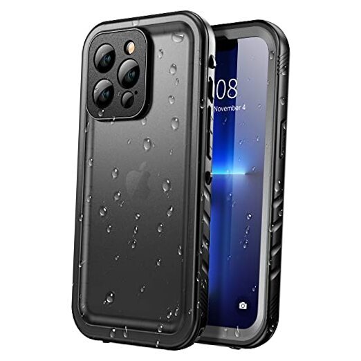 Waterproof Case - Full Body Shockproof Dustproof Phone for iPhone 13 Pro Black