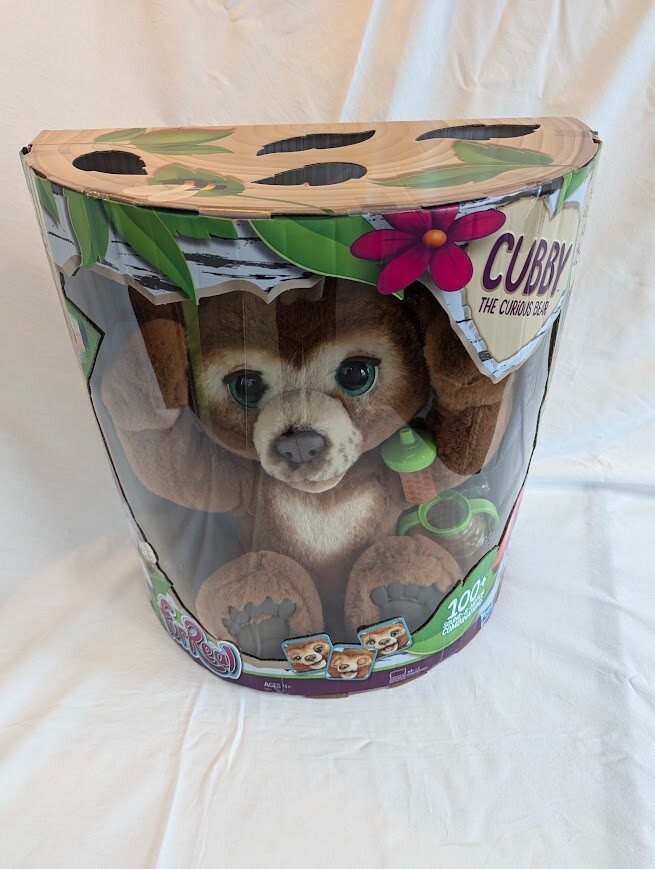 Hasbro Fur Real Cubby The Curios Bear Plush Robot Toy Sound