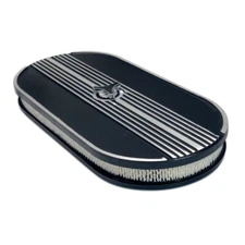 CJ Classics Air Cleaner Without Logo Oval Black Mustang 2V/ 4V 1965-1973