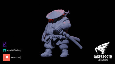 OGRE MERCENARY RONIN Sabertooth Collectibles 3D PRINTED MINIATURES