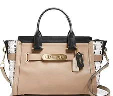NWT Coach Swagger Satchel Stone Color Block  Exotic