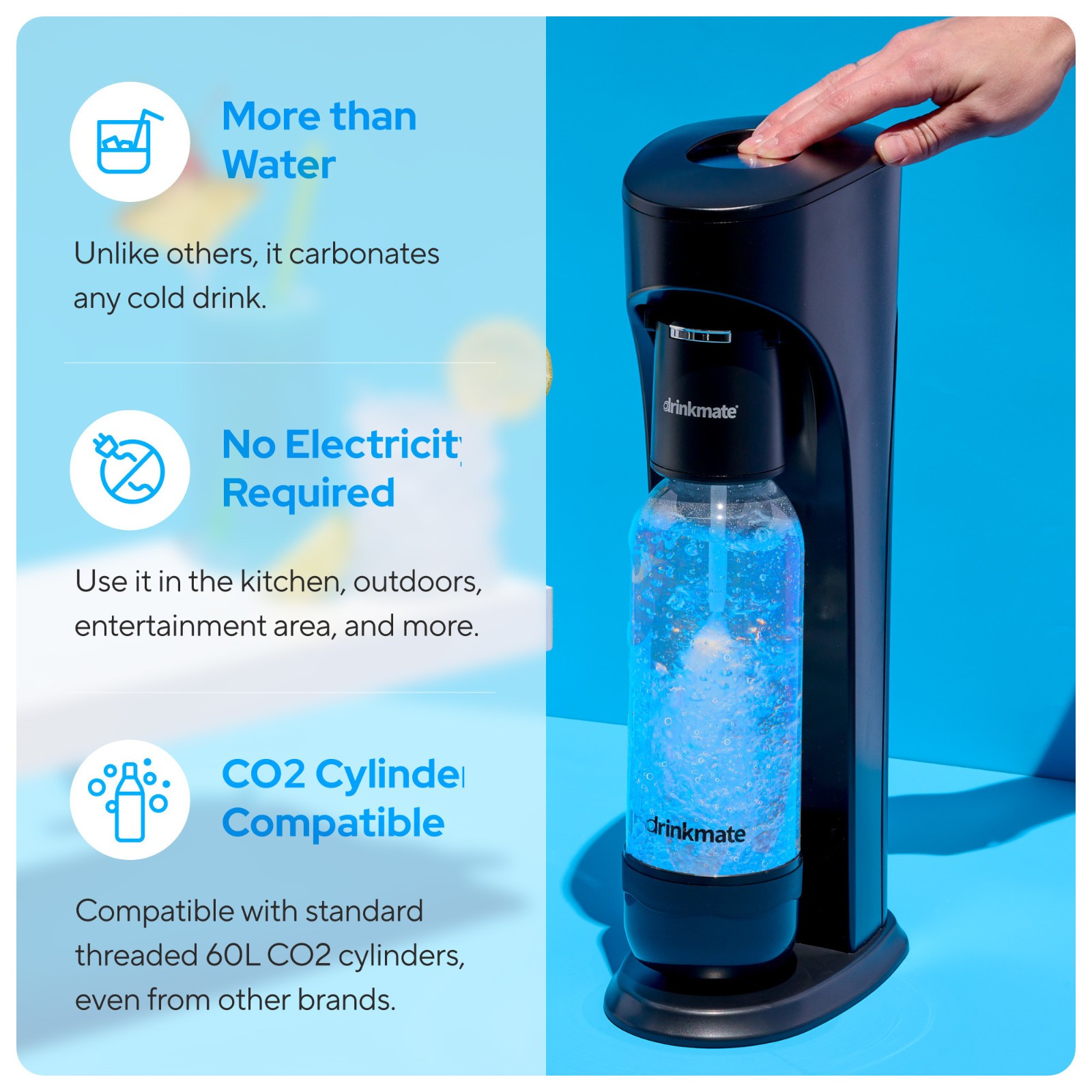 Drinkmate OmniFizz Soda Maker | SPECIAL BUNDLE | Carbonates ANY Drink