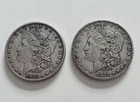 1879 & 1881 Morgan Silver Dollar – $1 U.S. Coins – Lot of 2 – 90% Silver