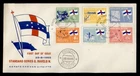 DR WHO 1965 NETHERLANDS ANTILLES FDC FLAG COMBO R56230