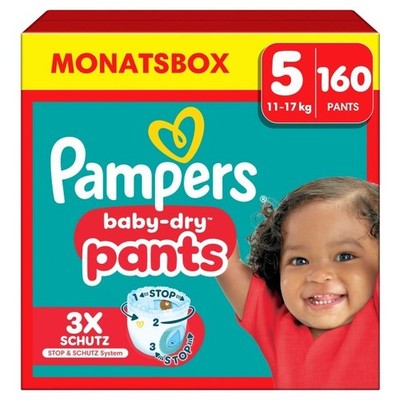 Pampers Windeln - Baby Dry Pants Gr.5 Junior 11-17kg - Monatsbox - 160St.