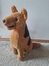 Dakin German Shepherd Plush Sitting Dog Toy Stuffed Animal Vtg 14"