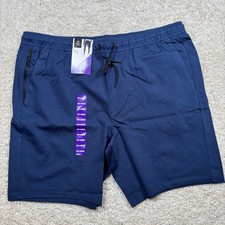 Members Mark Luxe Short Mens XXL Navy Blue 9 Inch Inseam Zipper Pocket NWT