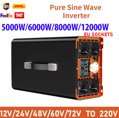 8000W 12000W Max 12V 24V 48V 230V Reiner Sinus Spannungswandler Wechselrichter