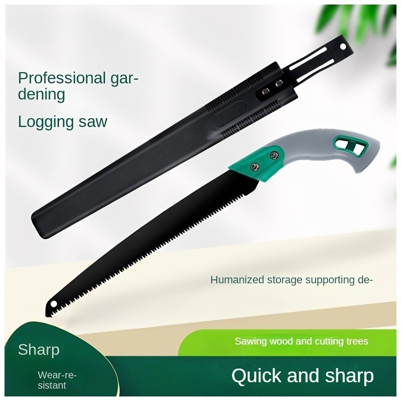 Garden Hand Saw Stainless Steel Pruning Wood-Cutting Tool with Spindle Lock