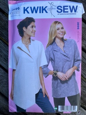 Kwik Schnittmuster 3896 locker sitzender Pullover Tops XS-XL unbenutzt