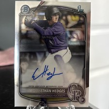 2025 Bowman Chrome Draft Ethan Hedges 1st Autograph Rockies Hot Corner Auto