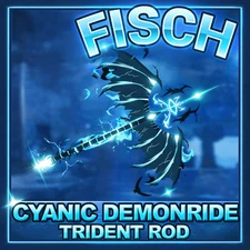[FISCH] - Cyanic Demonride - Legendary skin for Trident Rod [LIMITED]