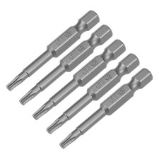 5x 1/4 Inch Hex Shank 2" Length S2 T15 Magnetic Torx Screwdriver Bits Power Tool
