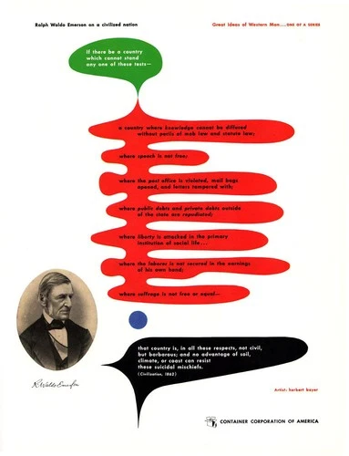 Ralph Waldo Emerson 'Great Ideas of Western Man' Poster - 24x32 Print