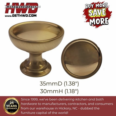 #ad Round Cabinet Knob Champagne Gold Bronze Kitchen Bath Handle Pull Modern Classic $1.99