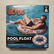 AC/DC Inflatable Pool Ring Float - 45x45 Swim Tube - NEW  #2481