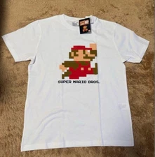 Super Mario TShirt S Size White Nintendo 8Bit Graphic Retro Mint