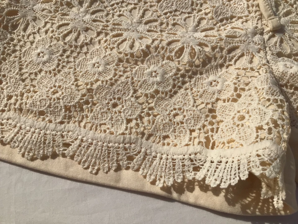 Cream stretch Cotton Crocheted Lace Shorts Hotpants M - 12 - 14 Holiday Sun Boho - Image 2 of 4