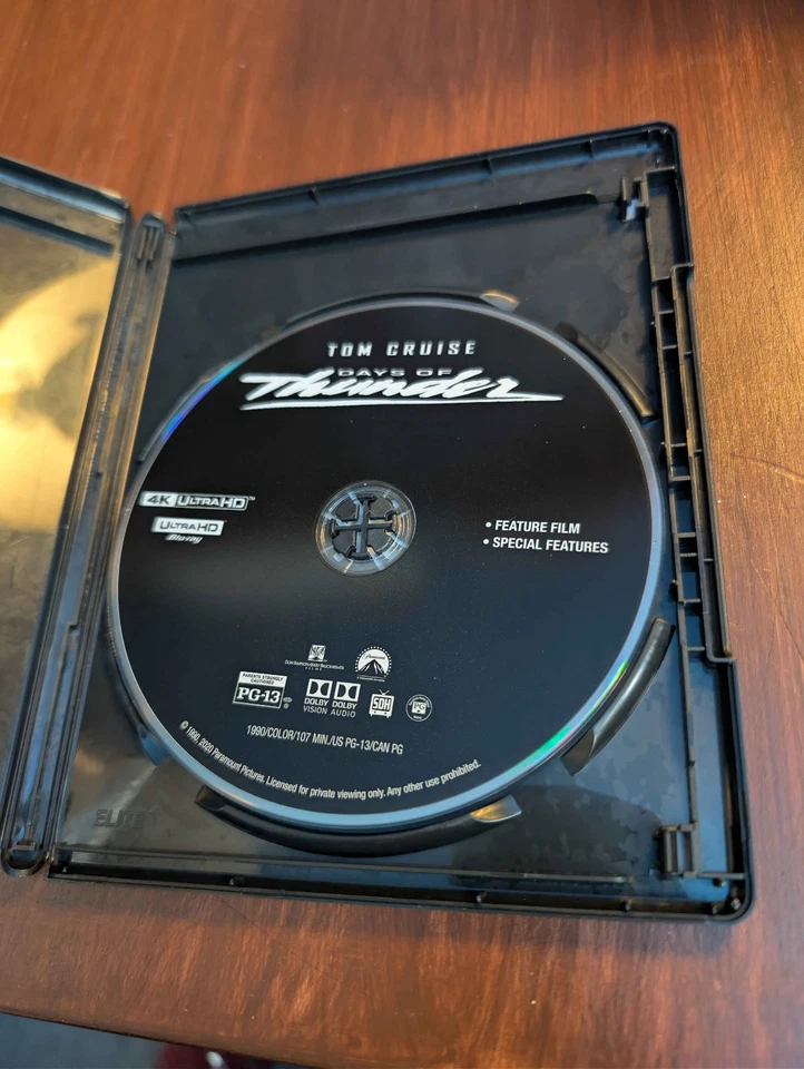 Days of Thunder [4K UHD Blu-ray] Like New, No digital code - image 2 of 4