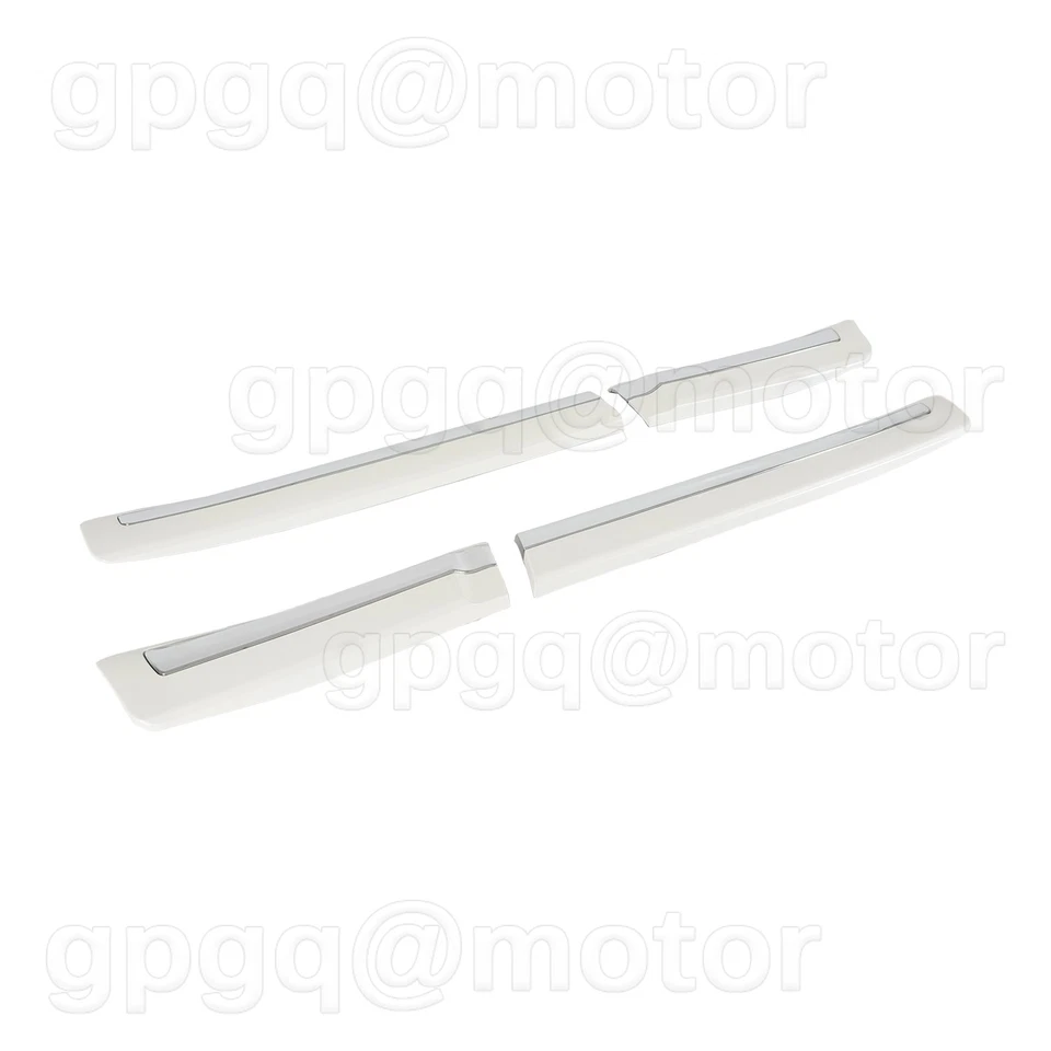 Para Toyota Land Cruiser LC200 2008-2021 Blanco Perla Carrocería Moldura Cubierta Borde Foto 3 de 4