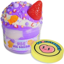 bbies Ube Ice Cream Cloud Slime - Made in USA Premium, 100% Authentic, 7 Oz, Sce