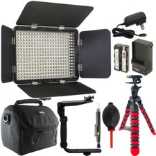 330 LED Varicolor Ultra Slim Photo Video Light with Accessory Kit