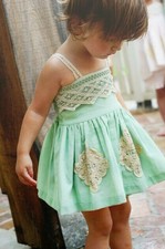 Girls WDW Well Dressed Wolf Green Tunic Set Size 8 years VGUC