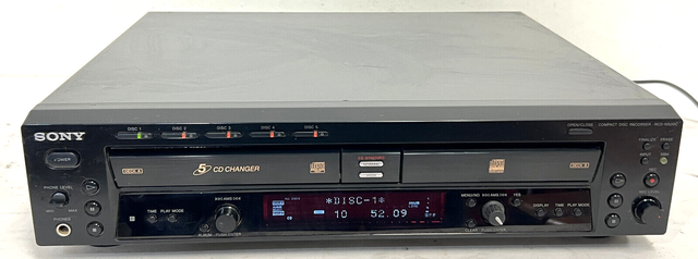Sony RCD-W500C CD Player Recorder SERVICED All New Belts, Mech Lubed, w/ Remote!