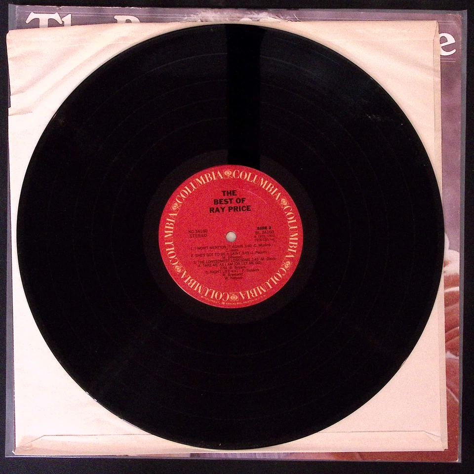 RAY PRICE THE BEST OF RAY PRICE COLUMBIA RECORDS   LP 140-11W - Image 4 of 4