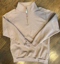Victorias Secret Pink Sweatshirt Size XS 1/4 Zip Tan/perfect condition