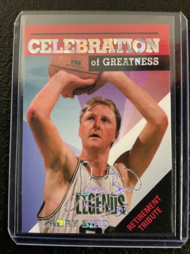 BOSTON CELTICS LARRY BIRD CELEBRATION OF GREATNESS RETIREMENT PROMO CARD NM NICE - 第 1/2 張圖片