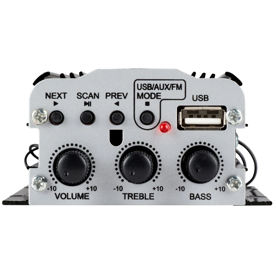 Amplificatore Stereo 500W A 2 Canali Con Telecomando 12V Mp3 Usb Audio Speaker - Immagine 4 di 4