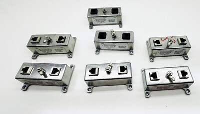 LOT OF 7 L-com HyperLink HGLN - CAT5 10/100 Base-T Lightning Protector POE