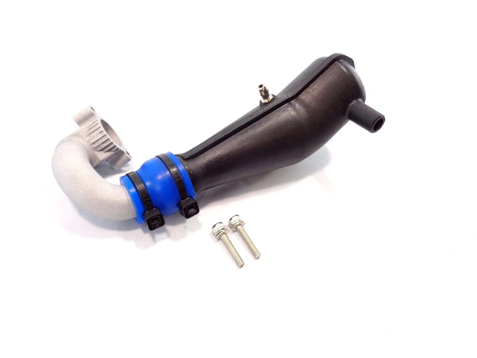 New Traxxas T-Maxx 2.5 4910 Complete Exhaust Muffler Pipe Set Header Coupler - Image 3 of 3