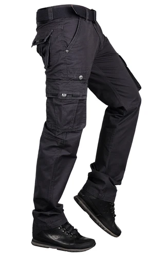 2025 Herren Camouflage Army Hose Freizeit Baumwoll Pants Cargohose mit Gürtel-DE - Bild 46 von 55