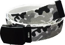 CITY CAMO BELT WITH BLACK BUCKLE 100 Cotton Military Web Belts Rothco 4178